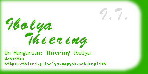 ibolya thiering business card